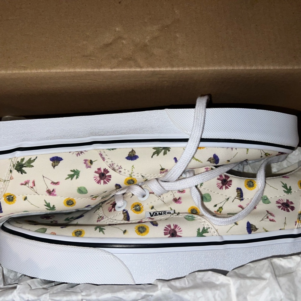 Floral vans size 8